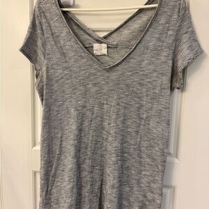 T.La Black and White Striped V-Neck Tee